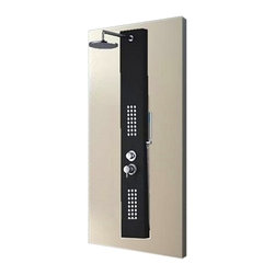 Fontana 61" Stainless Steel Massage Shower Panel with Flexible Hand Shower - Shower Panels And Columns