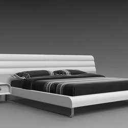 Liquido Platform Bed with Nighstands | White - Platform Beds