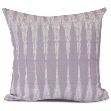 Peace 1, Geometric Print Outdoor Pillow,Light Purple,16 x 16 inch