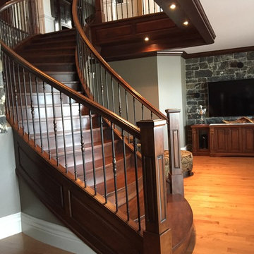 Curved Cherry Staircase
