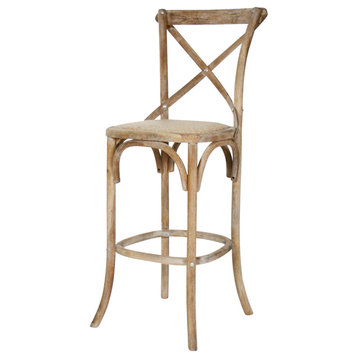 Parisienne Cafe Barstool, Limed Gray