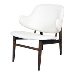 Modern Recliner-White Leather - Recliner Chairs
