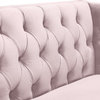 Michelle Fabric Upholstered Chair, Gold Iron Legs, Pink, Velvet, Sofa