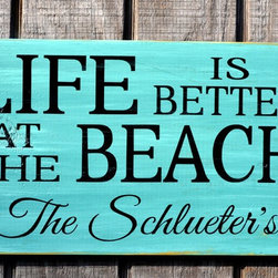 Handcrafted Beach House Decor Signs - Products