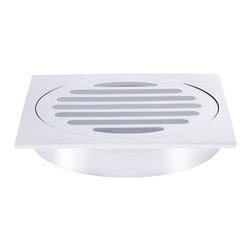 Chrome Shower Floor Grate by Meir SKU: MP06-100-C - Bathroom Accessory Sets
