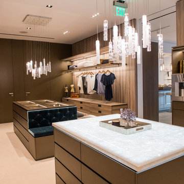 TWIST | Custom Blown Glass Dining Room Chandelier | Dressing Room