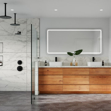 Modern Master Bathroom Remodel in Westwood