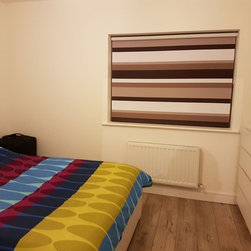 Stripe Brown Bedroom Roller Blinds - Roller Blinds