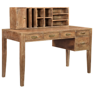 Handmade Wooden Cowdell Desk, Natural