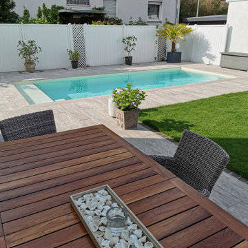 Beton- Folienbecken 7,00 x 3,00 x 1,50 m in sand