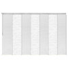 Calisto-Chauky White 7-Panel Track Extendable Vertical Blinds 110-153"x94", White Track