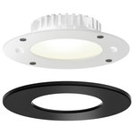 DALS Lighting - 4" Round Retrofit LED Panel with Magnetic Trim - The aluminum retrofit LED panel offers the easiest and most practical solution to your existing lighting needs. For style and convenience, the removable outer trim attaches with magnetic fasteners to create a seamless look. Can be easily retrofitted in existing 4" canisters or standard octagonal junction boxes.