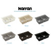 Karran Drop-in Quartz 33" 1-Hole 50/50 Double Bowl Kitchen Sink, White