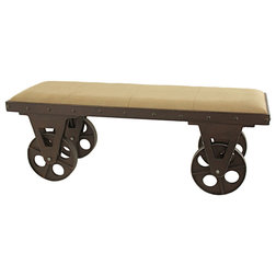 Industrial Accent And Storage Benches by Aspire Home Accents, Inc.