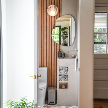 Triangle Tile Powder Room