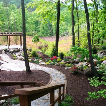 Hardscaping Included With Water Feature Implementation