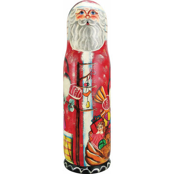 Russian Santa Wine Bottle Box