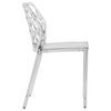 Leisuremod Dynamic HoneyComb Design Dining Chair, Clear