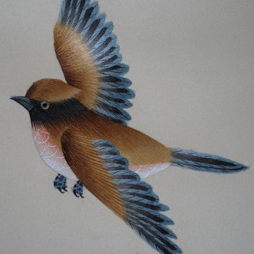 hand painted wallpaper/ Embroidered wallpaper and other hand painted prodcuts