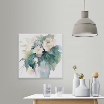 "Blooming Blooms" Floater Framed Painting Print on Canvas