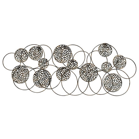 Modernist Abstract Floating Rings and Circles Wall Decor