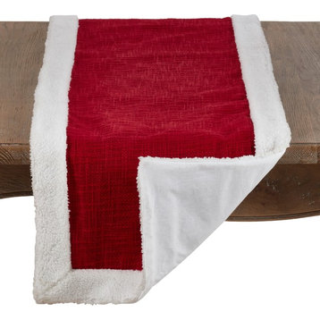 Holiday Christmas Textured Cotton Table Runner 16"x72"
