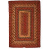 Braided Neverland Area Rug, Rectangle, Red-Green, 2'6"x9'