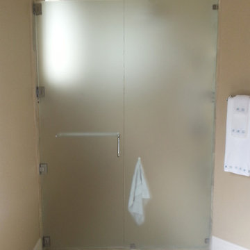 SatinDeco Acid Etched Shower Glass