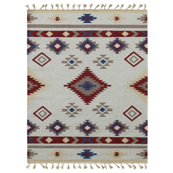 Amer Rugs Artifacts ARI-6 Red Red Flat-weave - 8'x10' Rectangle Area Rug