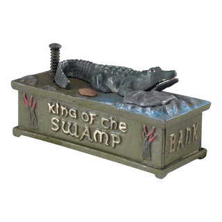 King of the Swamp Mechanical Bank - Traditional - Piggy Banks - by