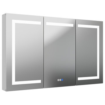 ExBrite LED Light Bathroom Medicine Cabinet with Mirror and Defog, 48" X 30"
