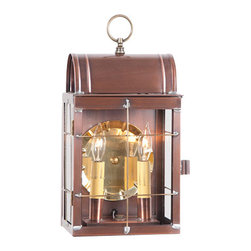 Saving Shepherd - Handcrafted Outdoor Colonia 2-Light Sconce, Antique Copper - Outdoor Wall Lights And Sconces