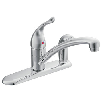 Moen 67434 Chateau Low-Arc Kitchen Faucet With Sidespray