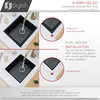 STYLISH 16"Dual Mount Single Bowl Black Composite Granite Kitchen Sink