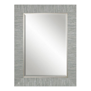 Uttermost 09081 Lahvahn Gloss White Silver Mirror