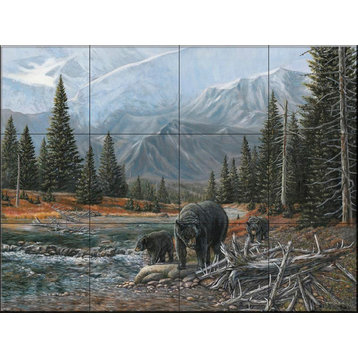Tile Mural, Black Bear Bend by Carolyn Mock