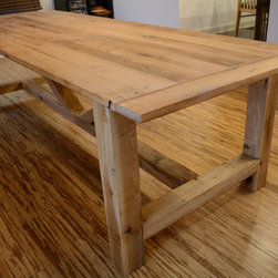Reclaimed oak wood beam style dining table - Dining Tables