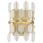 Savoy House - Savoy House 9-2162-2-127 2 Light Wall Sconce-Glam Style with Mid-Century Modern - Contemporary design meets traditional materials foRoyale 2 Light Wall  Noble Brass Clear Gl *UL Approved: YES Energy Star Qualified: n/a ADA Certified: n/a  *Number of Lights: 2-*Wattage:60w E12 Candelabra Base bulb(s) *Bulb Included:No *Bulb Type:E12 Candelabra Base *Finish Type:Noble Brass