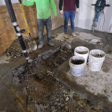 Concrete Flooring & Plumbing Repairs | Sanitary Line - Restroom Stub-ups
