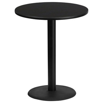 Bowery Hill 36" Round Restaurant Bar Table in Black