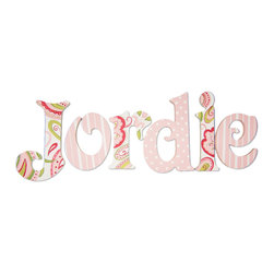 Pinnk Paisley Letters - Wall Letters