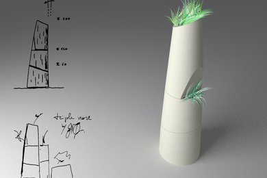 Triple vase - stone vase