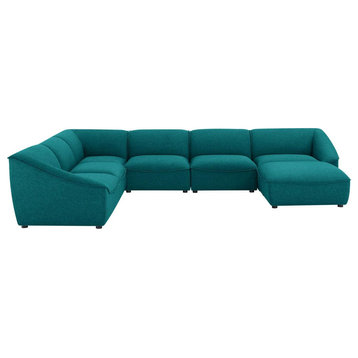 Melody Teal 7-Piece Sectional Sofa