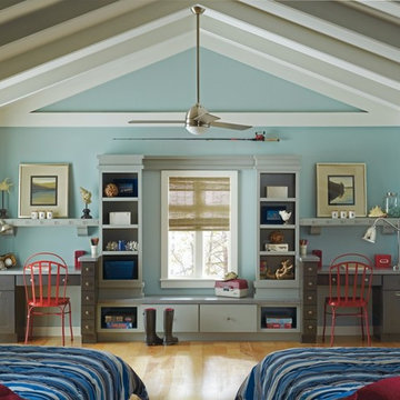Kemper Cabinets: Children's Bedroom with Built-In Desks