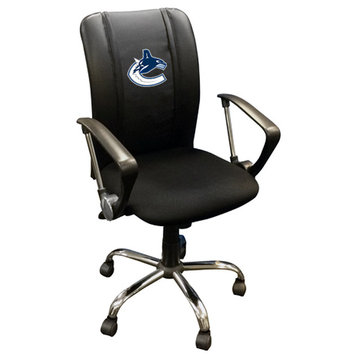 Vancouver Canucks Task Chair With Arms Black Mesh Ergonomic
