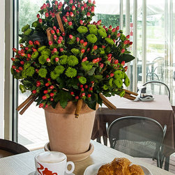 Italian Moka Tall Standard Flower Pot - Outdoor Pots And Planters