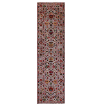 2' 8" X 10' 0" Persian Tabriz Hand-Knotted Wool Runner Rug - Q21037
