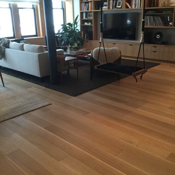 Rift Sawn Engineered White Oak. Woca Master Oil