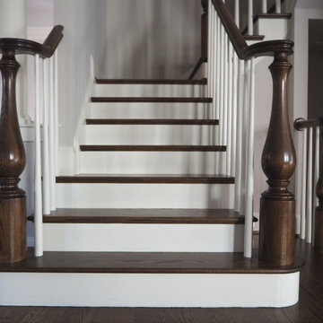 Large Turned Newel Posts K4011 Red Oak