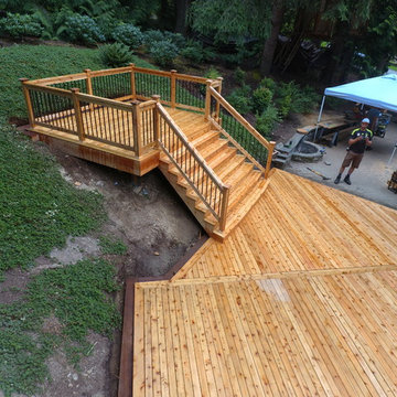 Issaquah-Highlands New Cedar Deck (Teardown, Rebuild, & Expand)